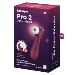 Satisfyer Pro 2 Génération 3 Connecté - Stimulateur clitoridien - Rouge Vin