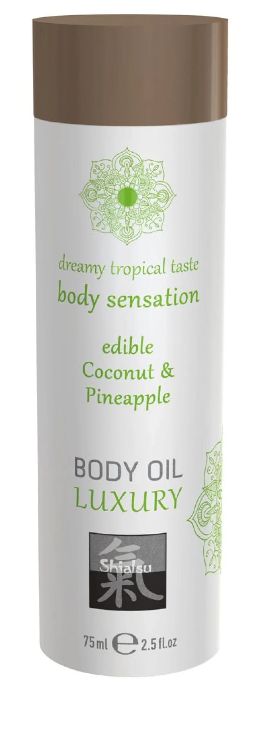 Shiatsu - Huile corporelle de luxe comestible coco et ananas - 75 ml