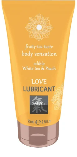 Shiatsu - Lubrifiant comestible au thé blanc et pêche - 75 ml