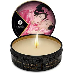 Shunga - Bougie de massage aux pétales de rose "Aphrodisia" - 30 ml