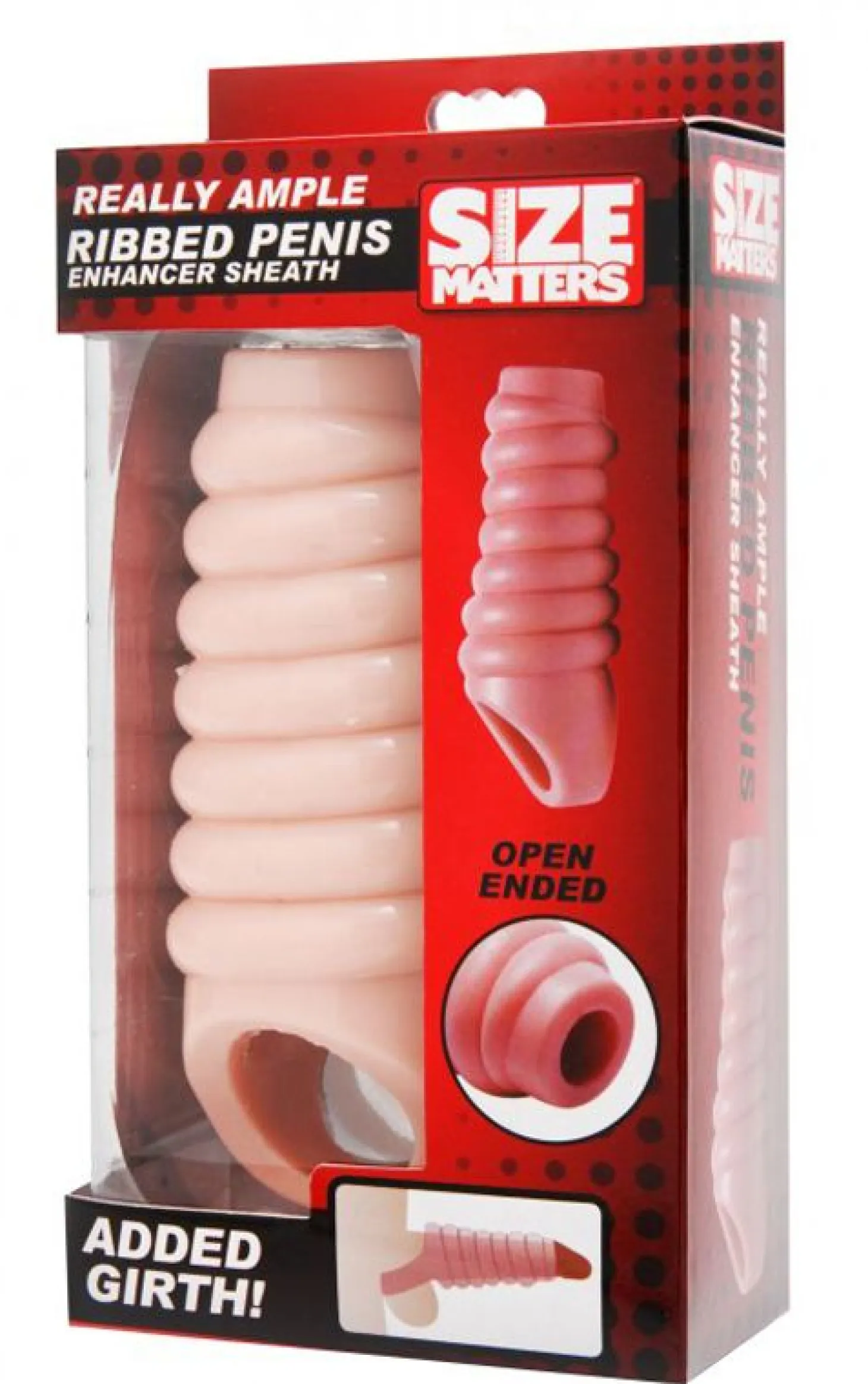 Size Matters - Manchon nervuré amplificateur de pénis très ample