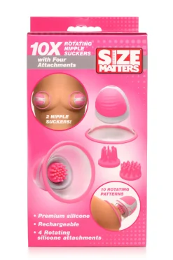 SIZE MATTERS - Stimulateurs de Mamelons - 4 Embouts