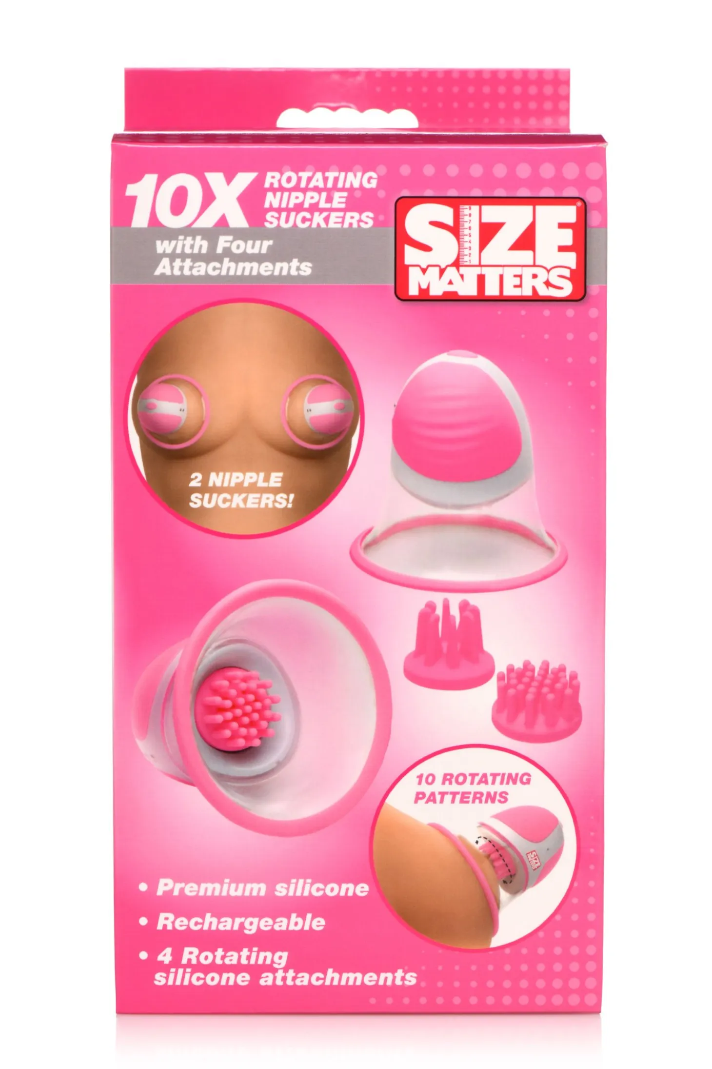 SIZE MATTERS - Stimulateurs de Mamelons - 4 Embouts