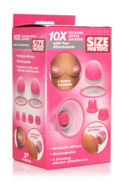 SIZE MATTERS - Stimulateurs de Mamelons - 4 Embouts