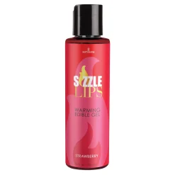 Sizzle Lips - Gel chauffant comestible à la fraise - 125 ml