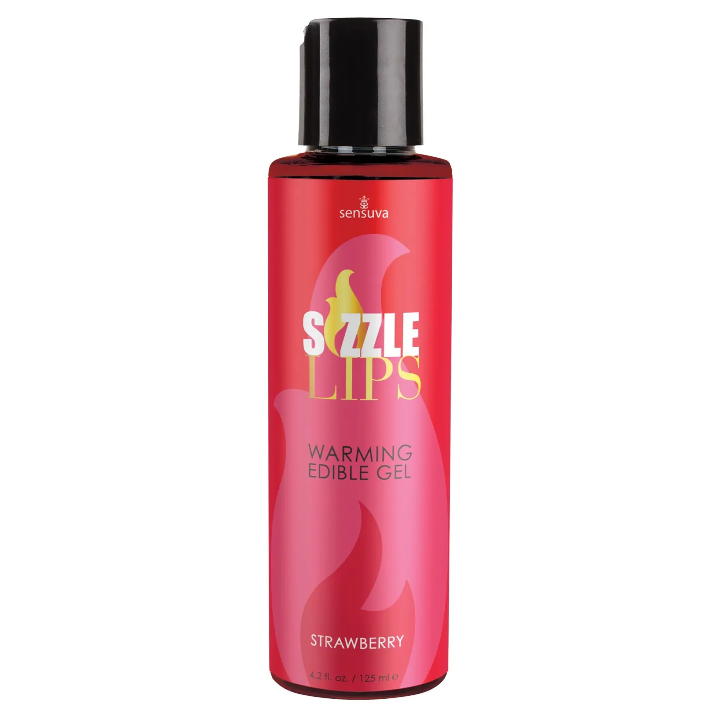 Sizzle Lips - Gel chauffant comestible à la fraise - 125 ml