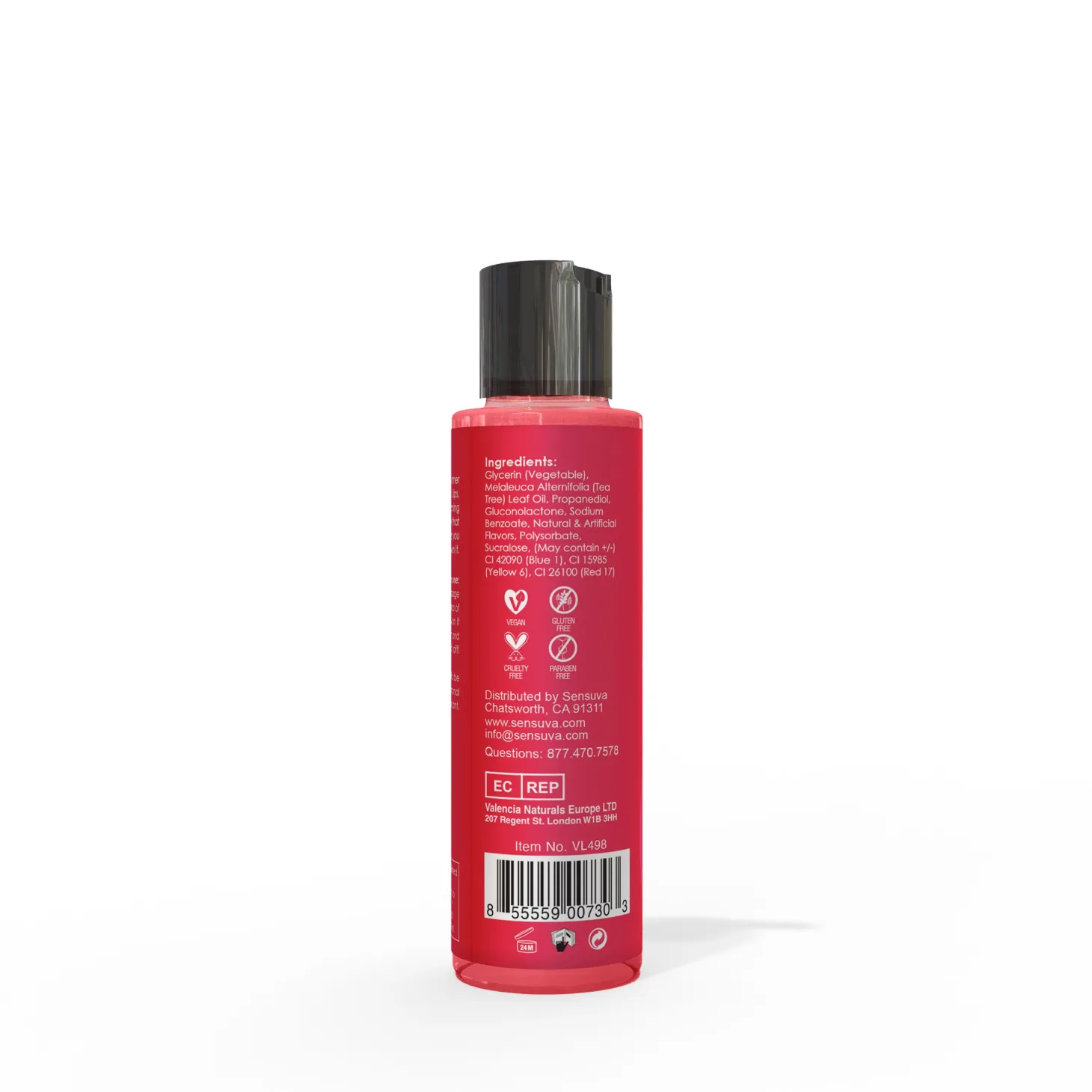 Sizzle Lips - Gel chauffant comestible à la fraise - 125 ml