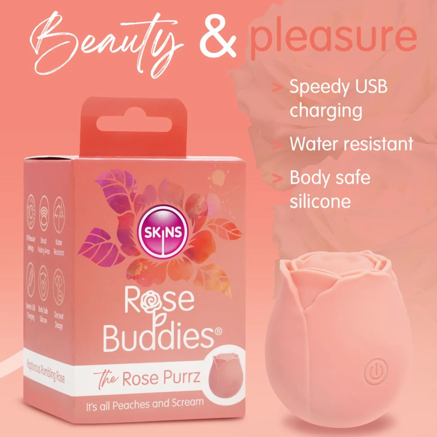 Skins Rose Buddies - The Rose Purrz Vibromasseur