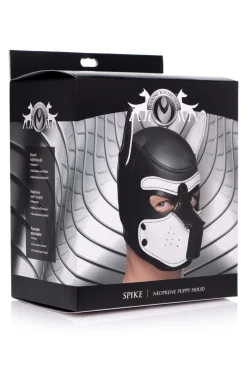 Spike Puppy BDSM Hood - Noir/Blanc