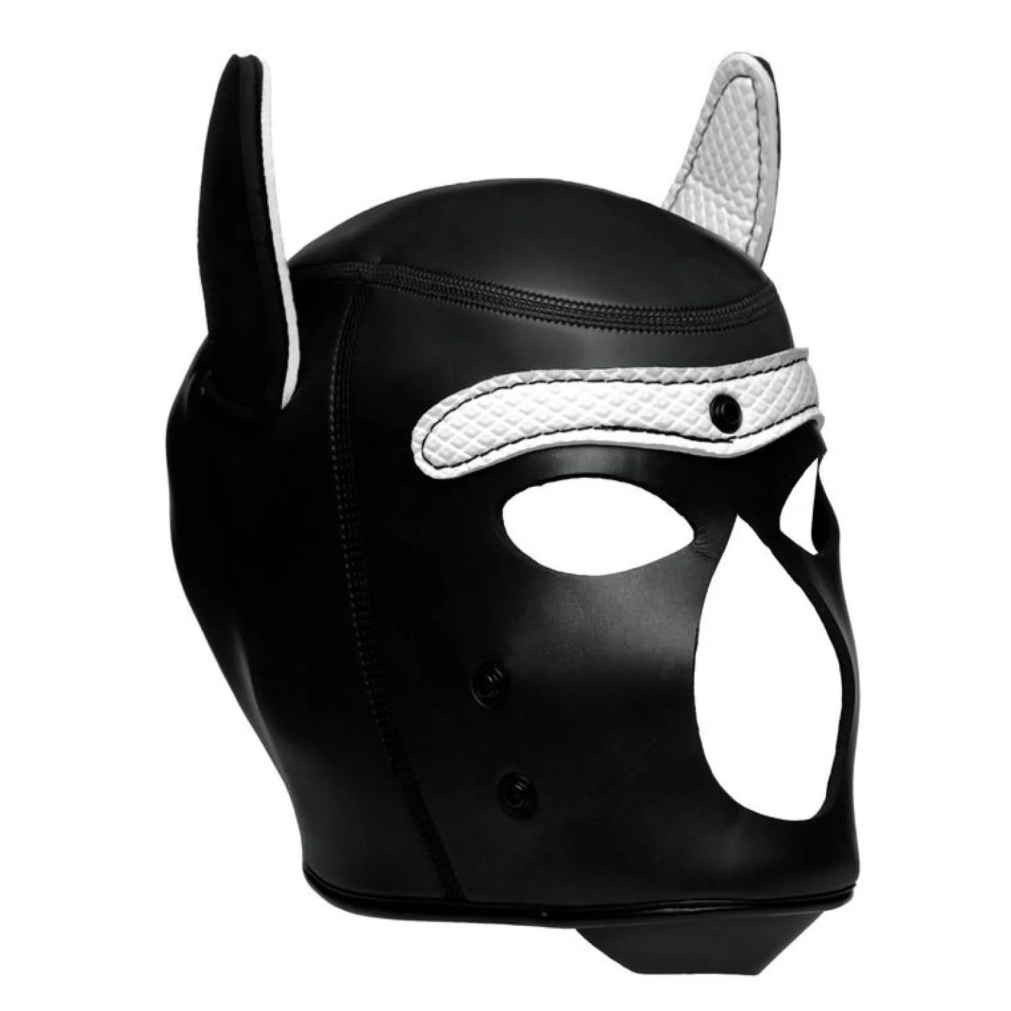 Spike Puppy BDSM Hood - Noir/Blanc