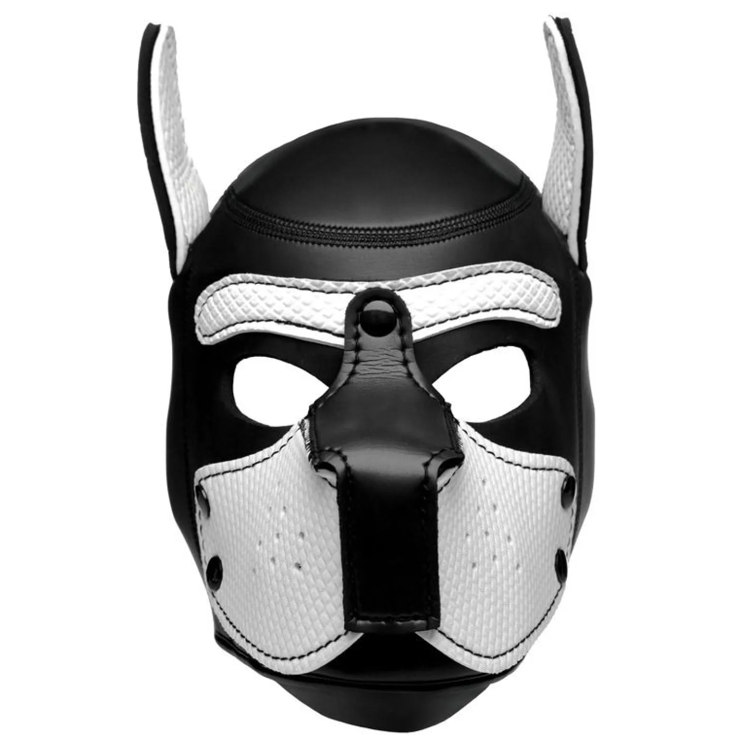 Spike Puppy BDSM Hood - Noir/Blanc