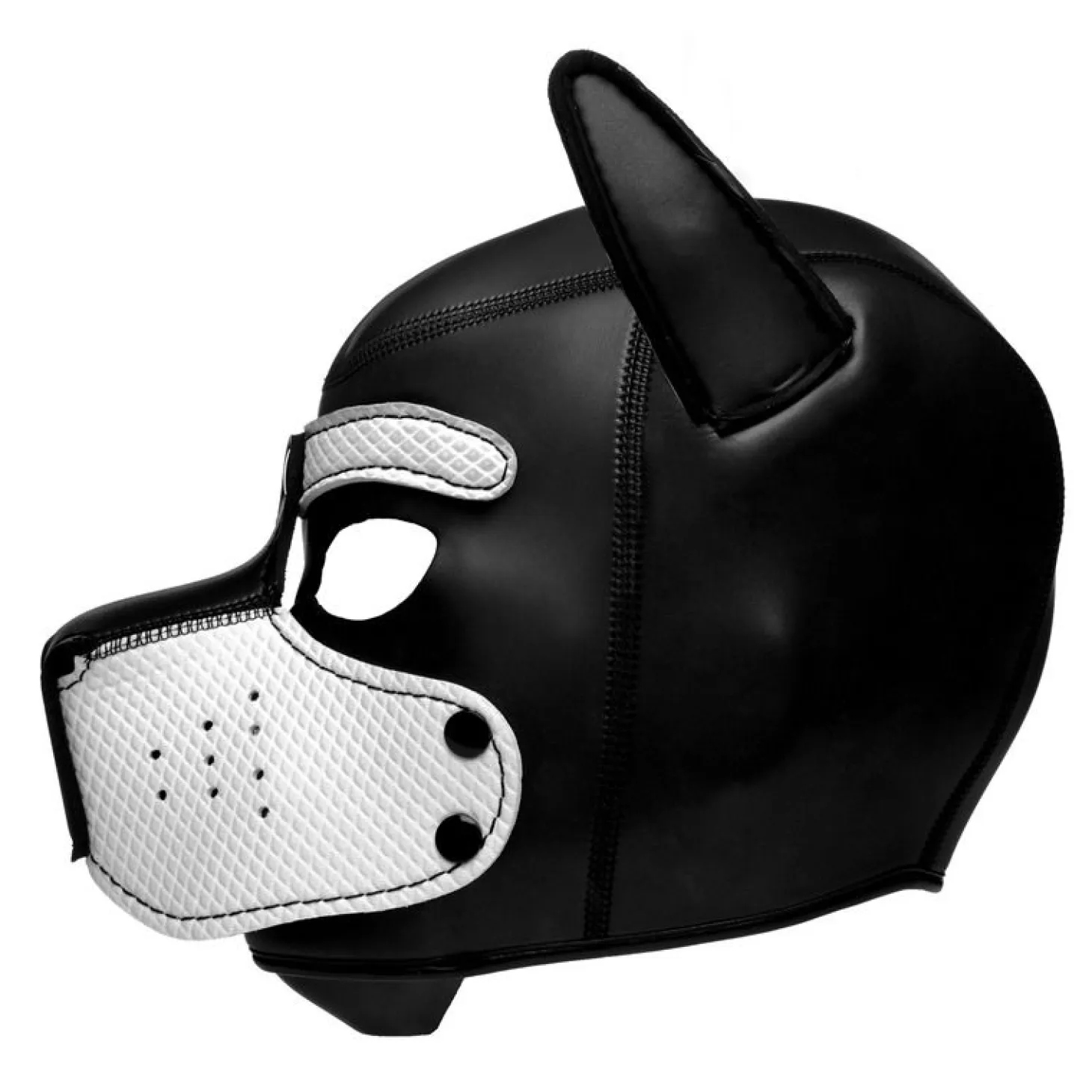 Spike Puppy BDSM Hood - Noir/Blanc