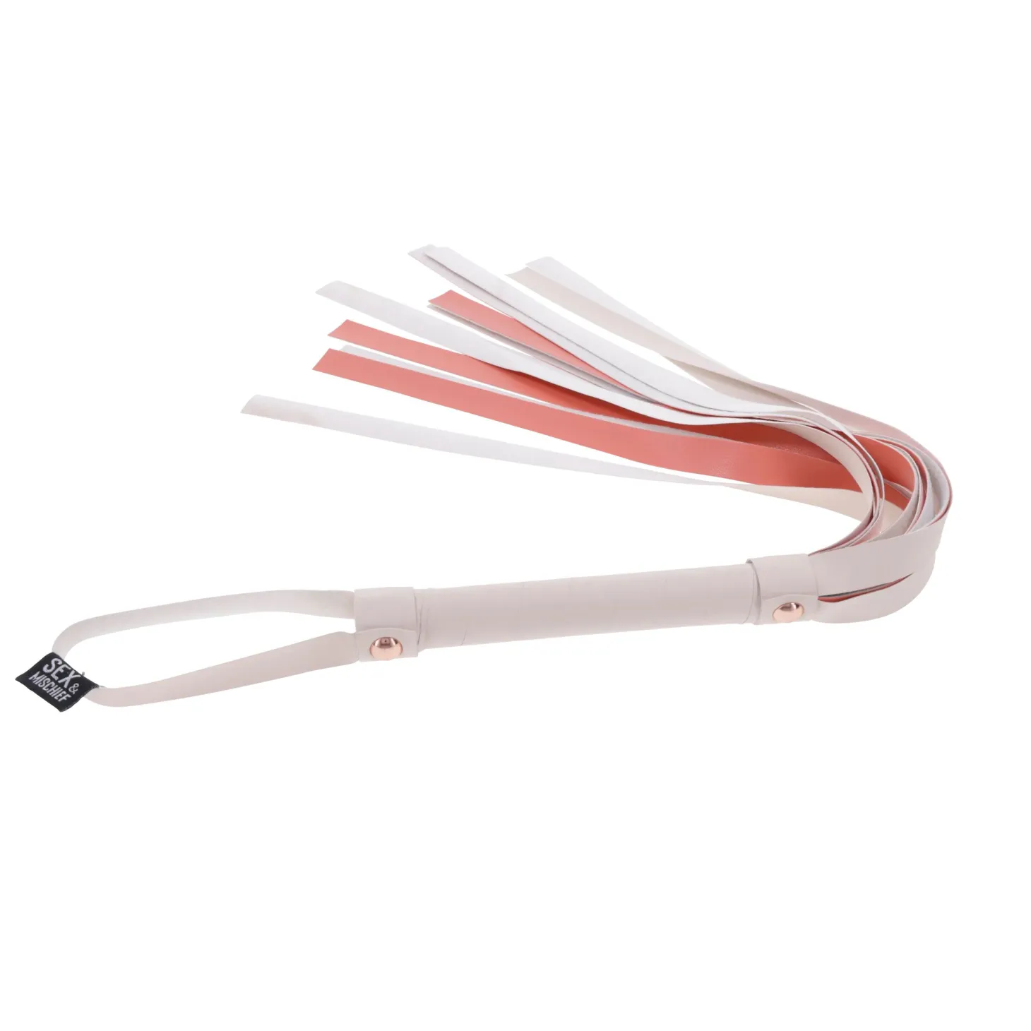 Sportsheets – S&M Peaches ‘n CreaMe Flogger Rayé – Cream & Orange