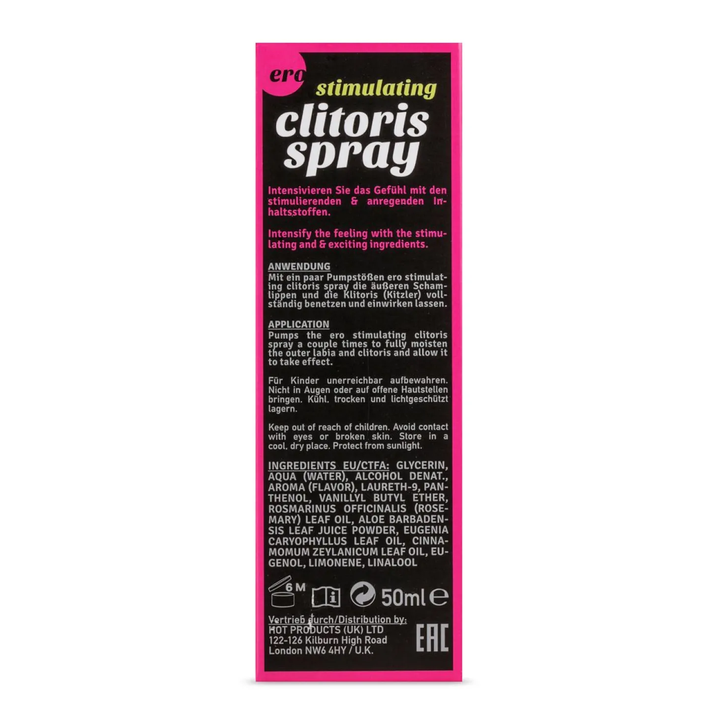 Spray stimulant du clitoris pour femmes 50 ml