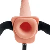 Strap-on à gicler creux - 22 cm - Léger