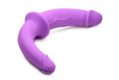 Strap U - Double Dildo avec Harnais - Violet
