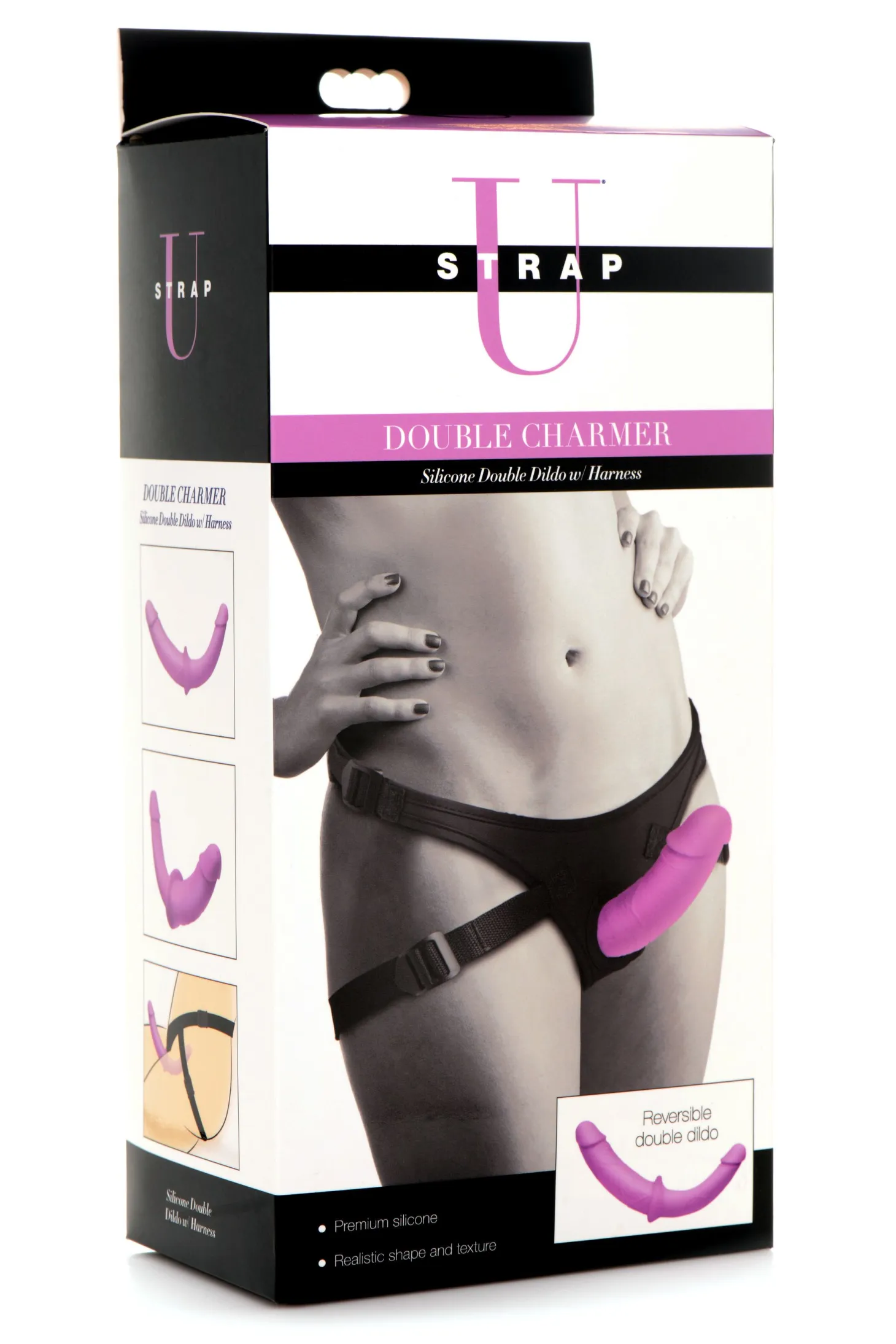 Strap U - Double Dildo avec Harnais - Violet