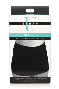 Strap U - Harnais avec O-Ring Intégré - Noir