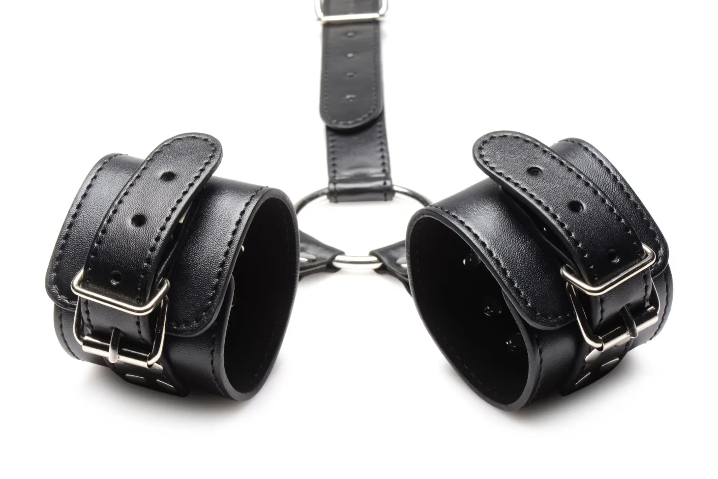 Strict - Ensemble de retenue avec collier et menottes - Noir