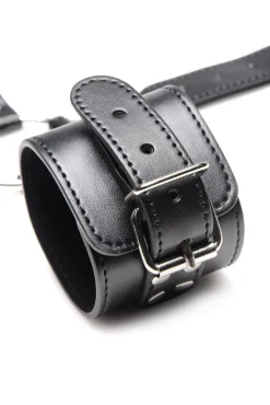 Strict - Ensemble de retenue avec collier et menottes - Noir