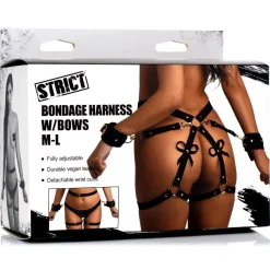 Strict - Harnais de bondage avec nœuds M/L - Noir