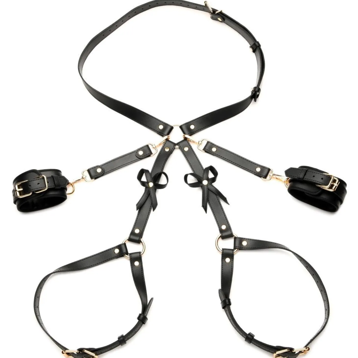 Strict - Harnais de bondage avec nœuds M/L - Noir