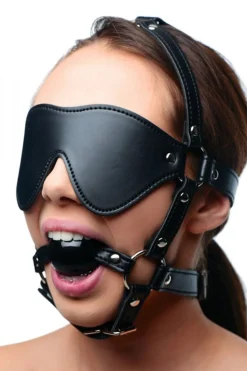 STRICT - Harnais pour les yeux bandés et bâillon-boule