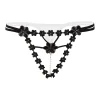 String en perles avec entrejambe ouvert Mea - Noir