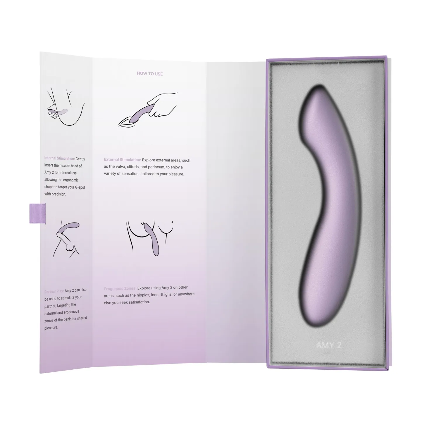 SVAKOM - Amy 2 - Vibromasseur Point G - Lilas