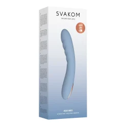 SVAKOM - Ava Neo - Vibromasseur interactif à poussée - Bleu