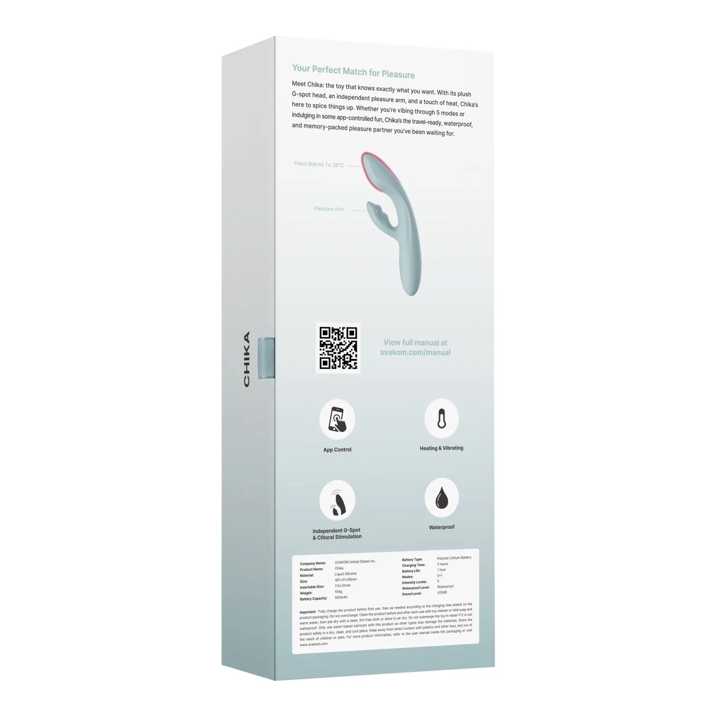 SVAKOM - Chika - Vibromasseur chauffant avec application - Vert