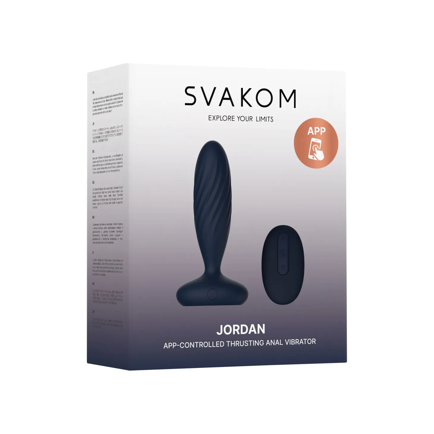 SVAKOM - Plug anal vibrant et va-et-vient "Jordan" - Bleu