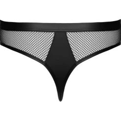 Svenjoyment Underwear - String en Résille Homme - Noir