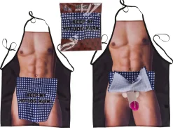 Tablier de cuisine - Corps masculin avec pénis surprenant