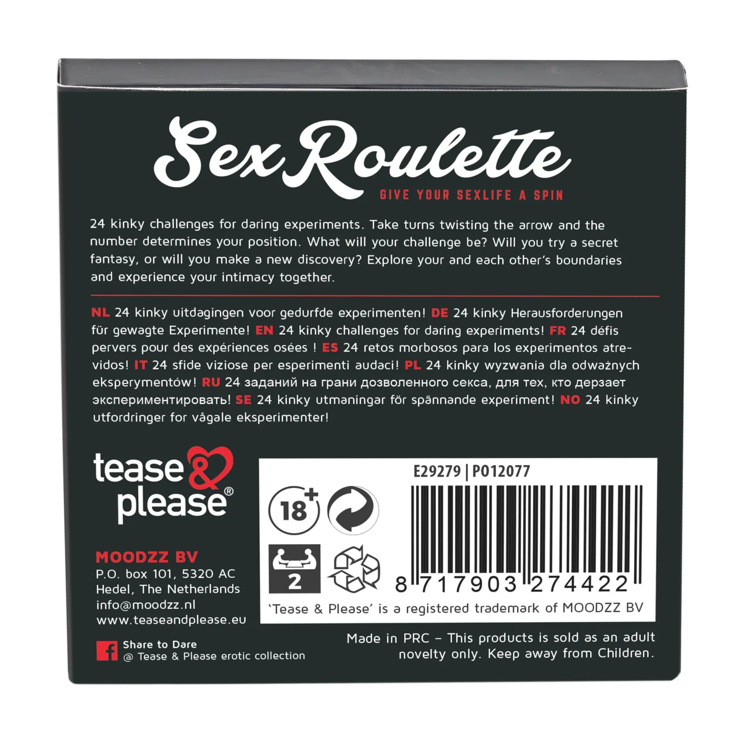 Tease & Please - Roulette Sexuelle Kinky