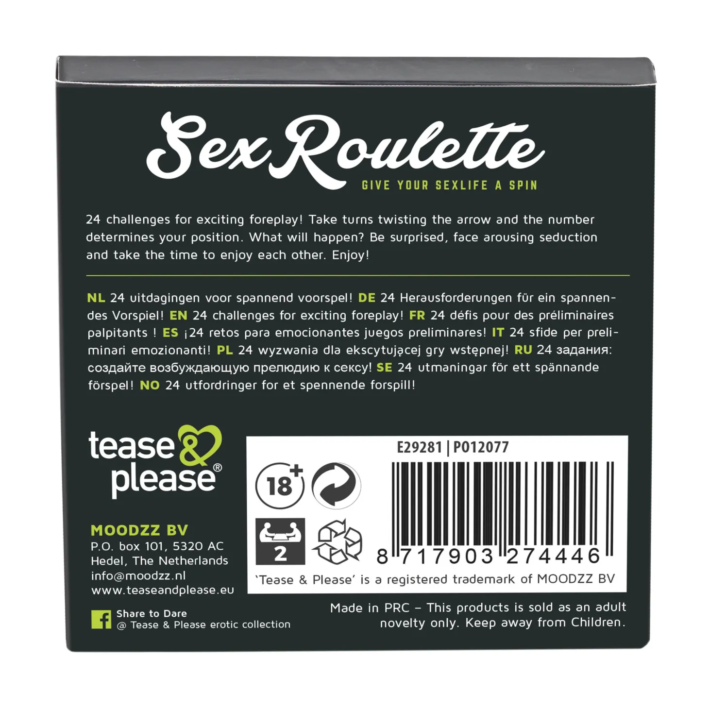 Tease & Please - Roulette Sexuelle Préliminaires