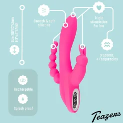 Teazers – Double Vibromasseur Rabbit – Rose