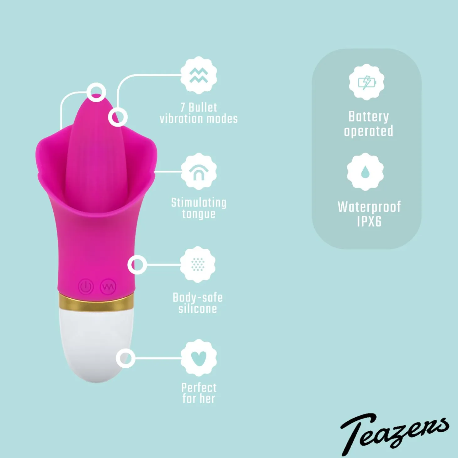 Teazers – Flower Touch Vibromasseur Clitoridien – Rose