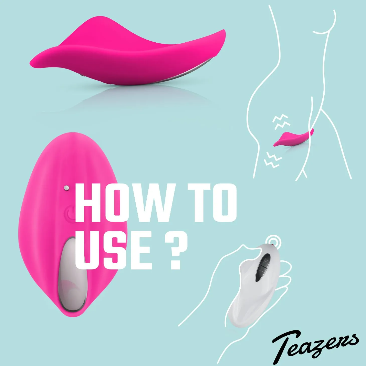 Teazers – Panty Pleasure Vibromasseur Clitoridien – Rose