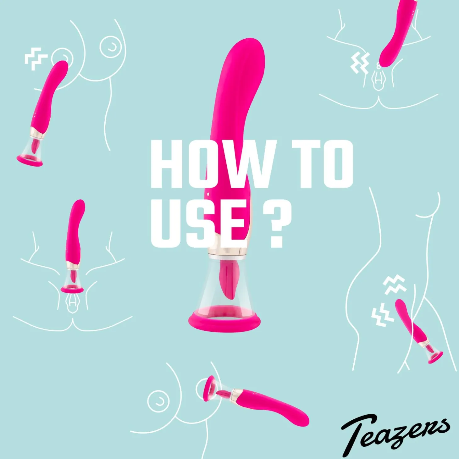 Teazers - Pompe à clitoris avec stimulateur point G - Rose