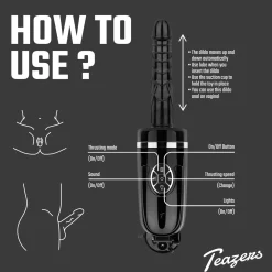 Teazers - Sex-Machine Vibromasseur va-et-vient vibrant - Noir