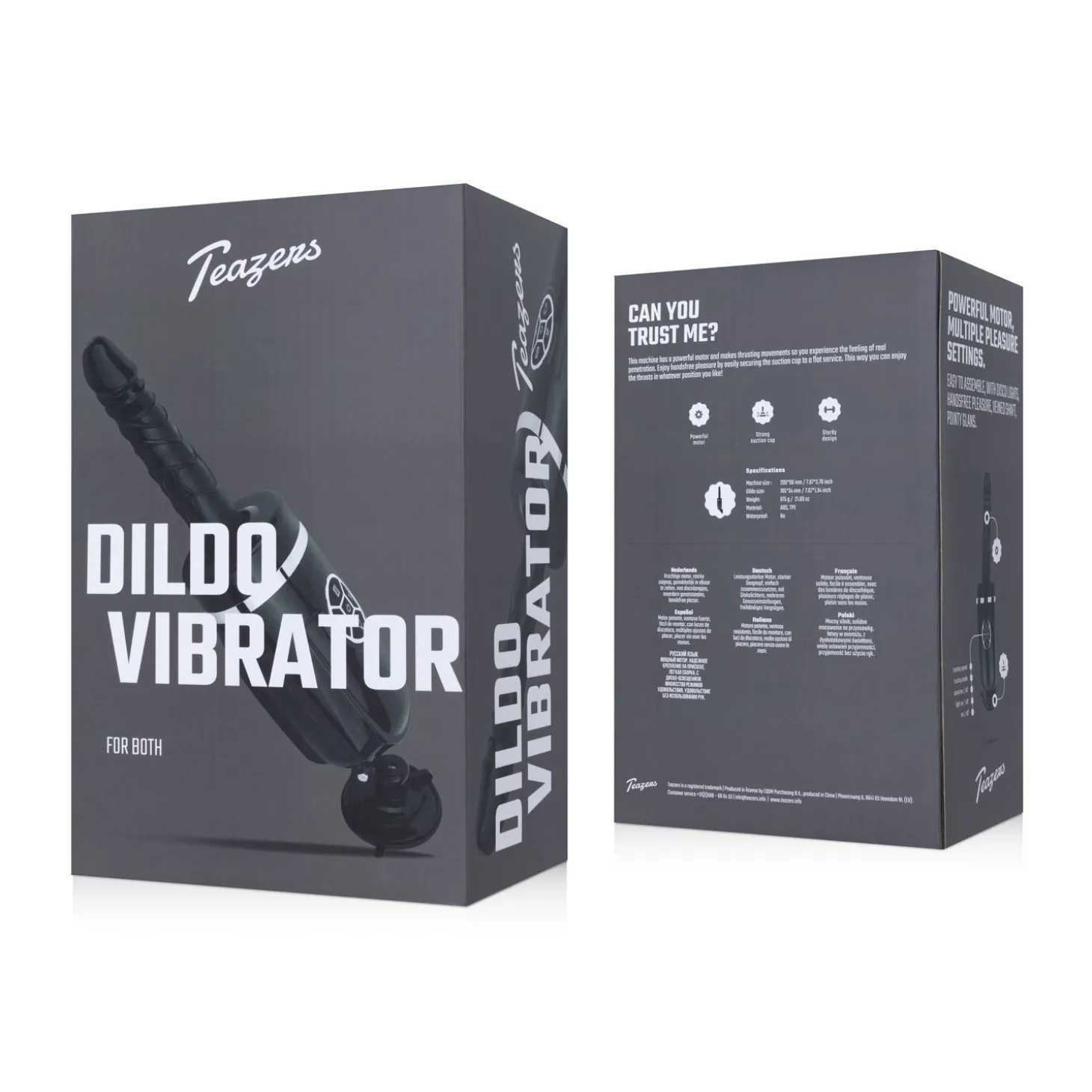 Teazers - Sex-Machine Vibromasseur va-et-vient vibrant - Noir
