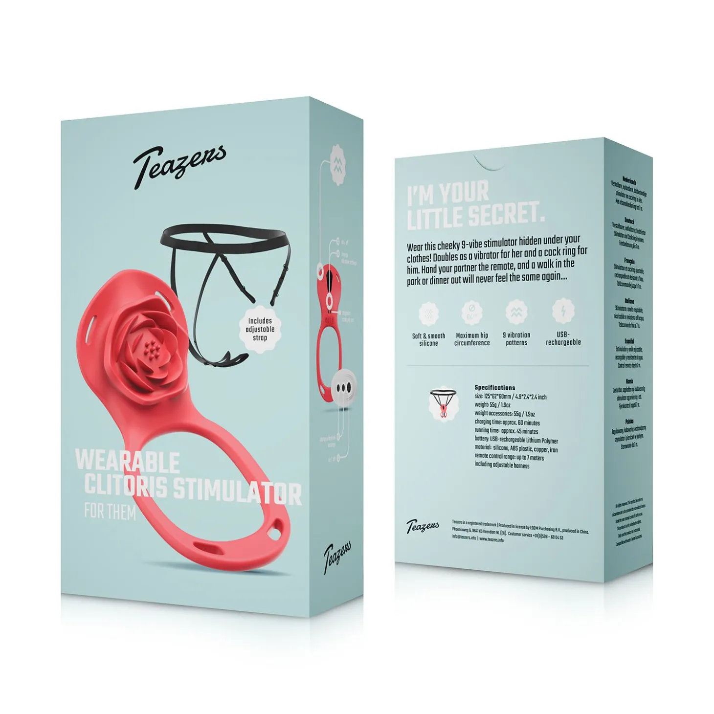 Teazers - Stimulateur Clitoridien Portable Harnais - Rouge