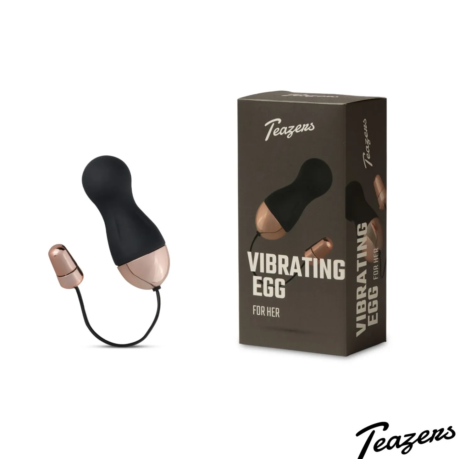 Teazers - Œuf vibrant avec télécommande - Noir