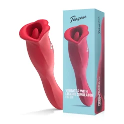 Teazers - Vibromasseur avec stimulateur clitoridien lécheur - Rouge