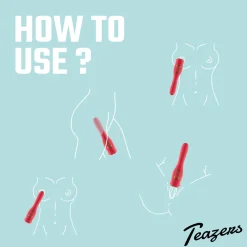 Teazers - Vibromasseur avec stimulateur clitoridien lécheur - Rouge