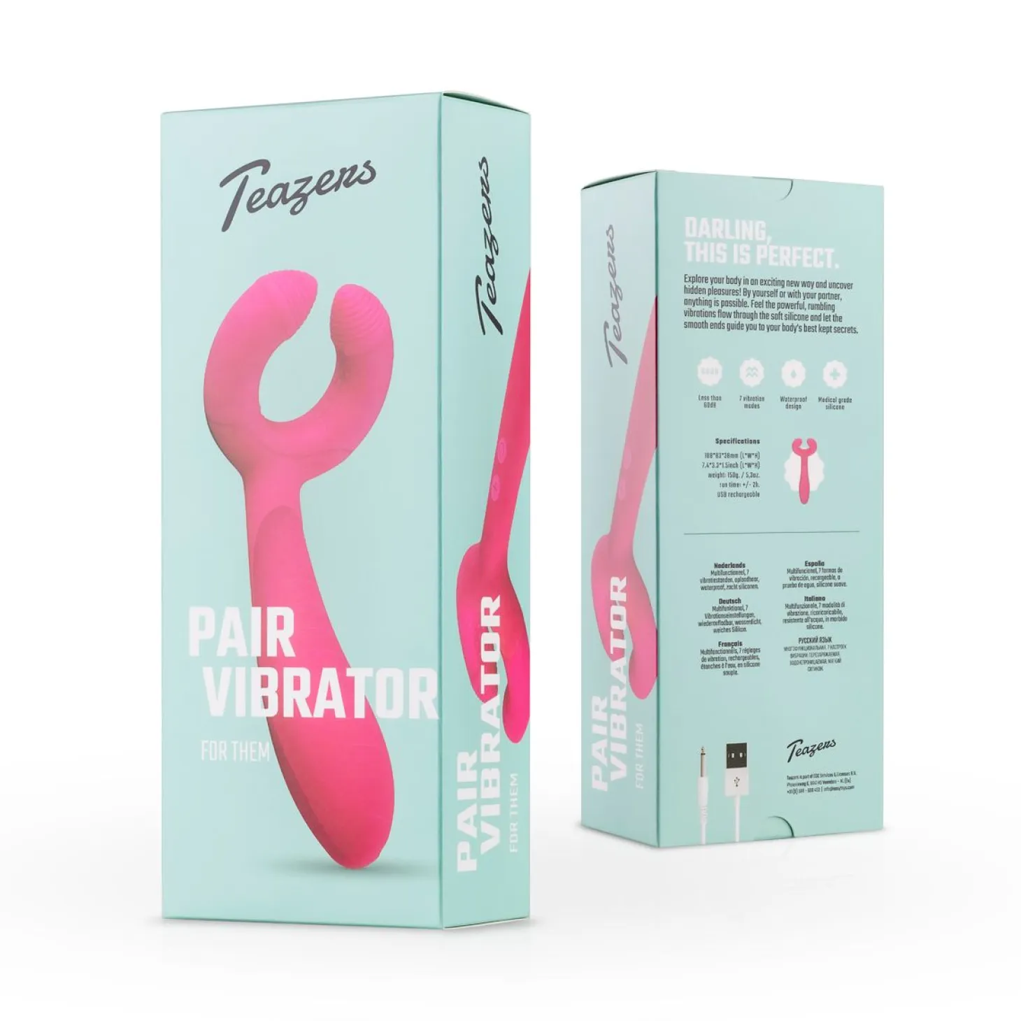 Teazers - Vibromasseur pour couple "Pair Vibrator" - Rose