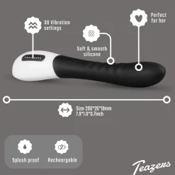 Teazers - Vibro point G nervuré - Noir