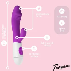 Teazers - Vibro rabbit réaliste - Violet