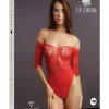 Teddy sans entrejambe en strass - Rouge